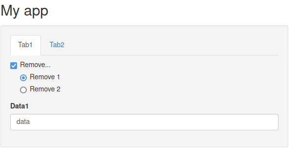 如何將制表添加到 Shiny 中 ConditionalPanel 的隱藏選項中？