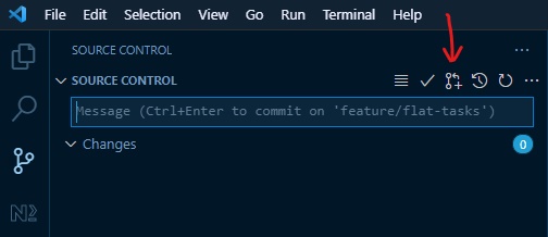 使用 VS Code UI 創建拉取請求