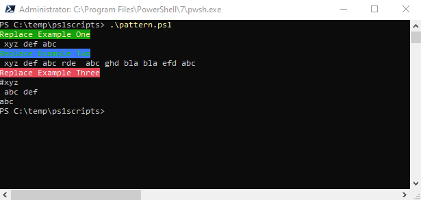 Powershell 替換從新行開始的第一個單詞實體
