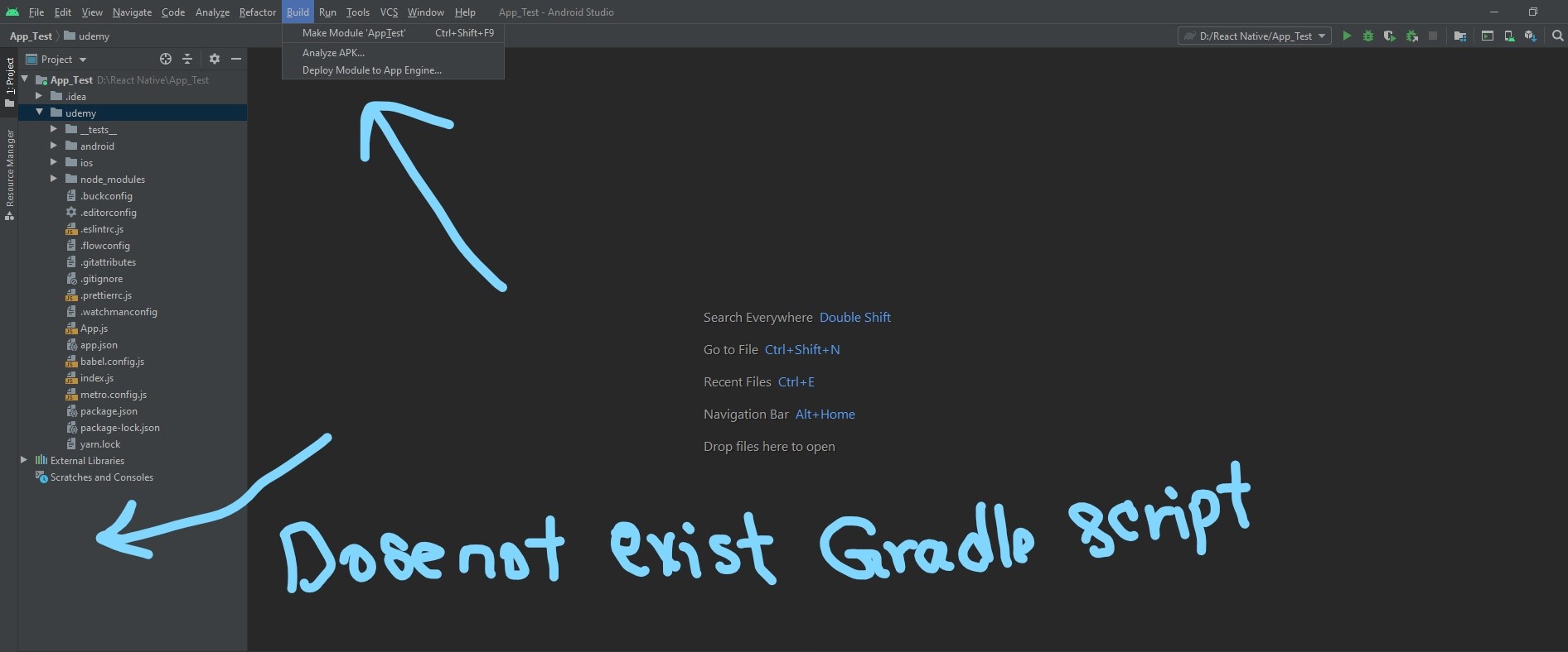 無法生成在 android studio 中使用 react native 制作的 apk 專案