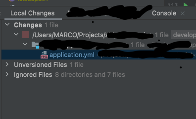 從 IntelliJ 更改串列中，我想查看沒有樹結構的更新檔案串列