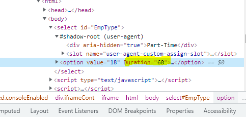 在選擇屬性中查找 JavaScript 區分大小寫的值