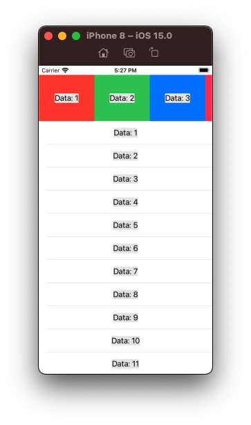 將 UICollectionView 與 UITableview 同步