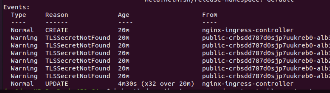 cert-manager 無法創建 TLS Secret