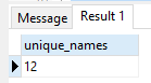 用于計算表中唯一 csv 的 SQL 查詢