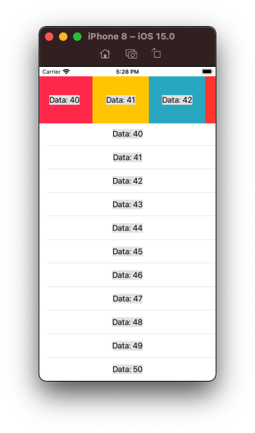 將 UICollectionView 與 UITableview 同步