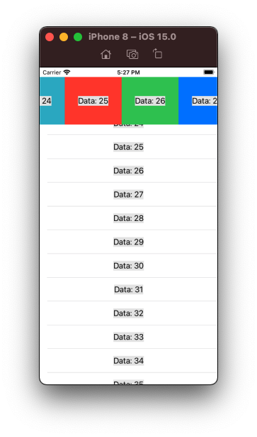 將 UICollectionView 與 UITableview 同步