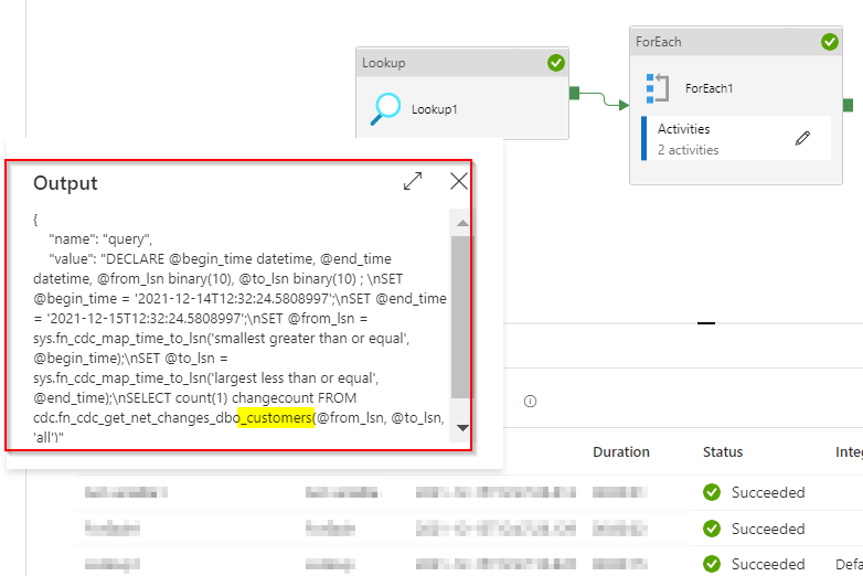 在 Azure ADF 中使用動態源增量復制 cdc 記錄