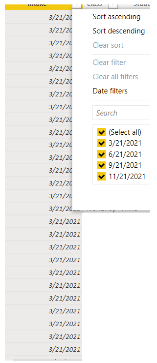 如何創建顯示上個月計數的度量 (PowerBI)