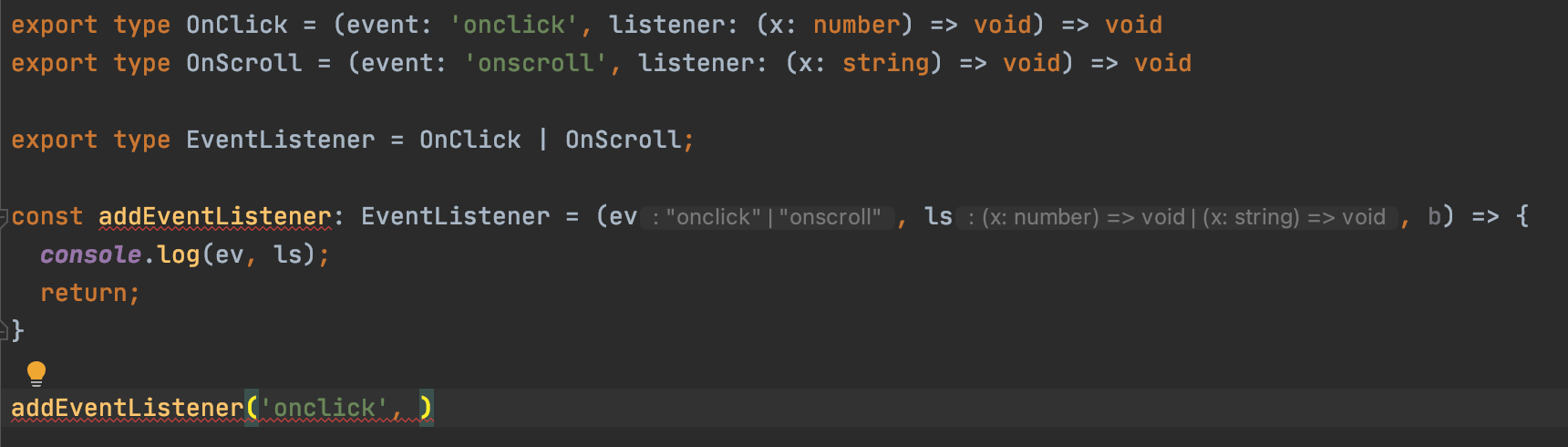 如何在 Typescript 中多載和系結引數型別?