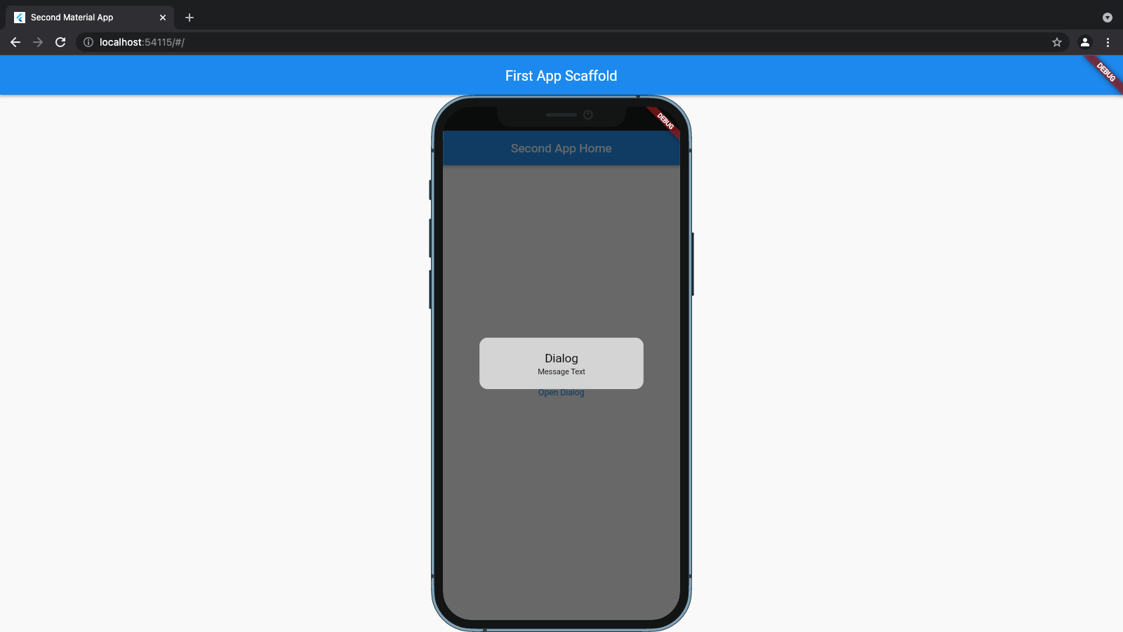 在嵌套的 MaterialApp 中顯示對話框 - 顫動