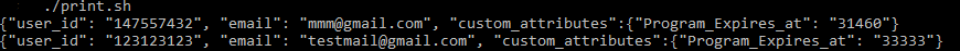 無法將檔案中的多個值分配給 json 請求