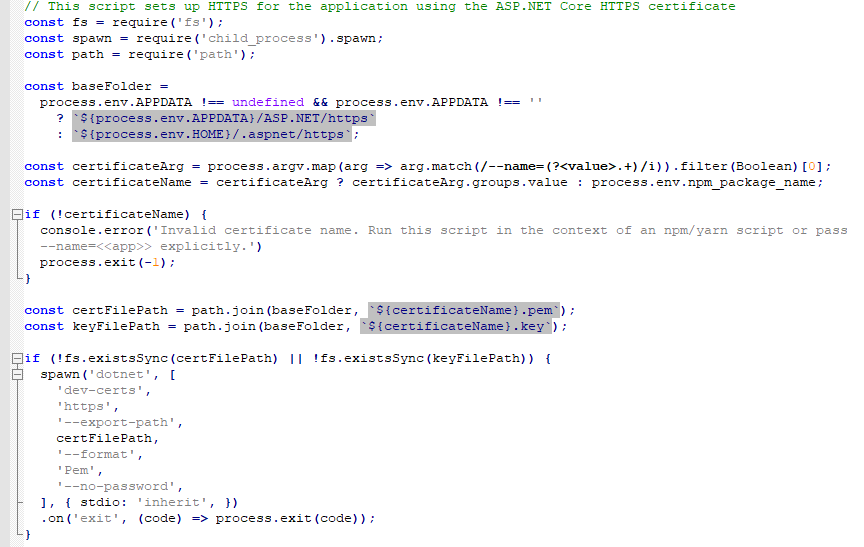 Angular 和 .Net Core 專案 VS 2022：發生未處理的例外：專案“Leon\AppData\Roaming\ASP.NET\https\<projectName>.pem”不存在