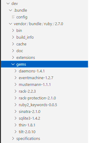 使用 Docker 映像運行 bundle install 會忽略 bundle config 設定