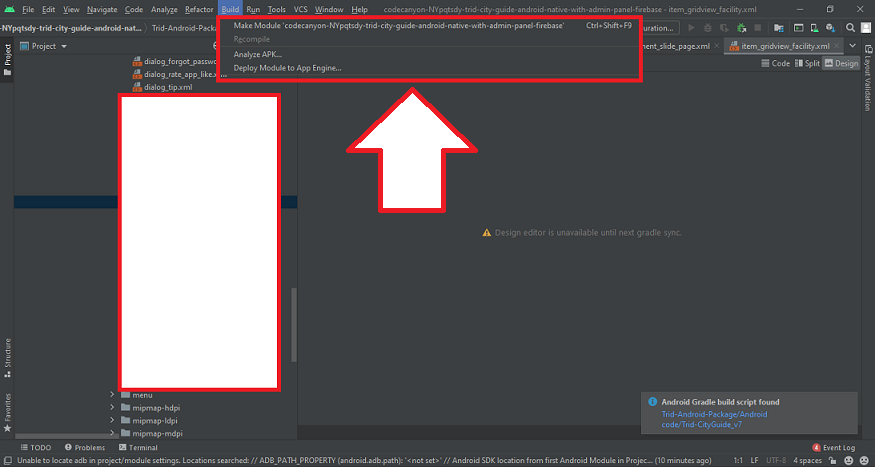 同步專案與 Gradle 檔案按鈕從 Android Studio 中消失了