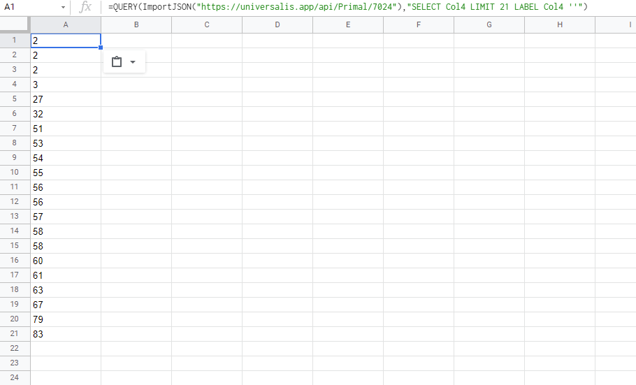 嘗試使用 API/json/google 表格從 10 個單元格中獲取特定資訊