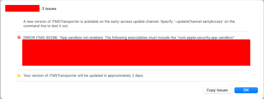 iTMSTransporter 可在搶先體驗更新頻道獲得