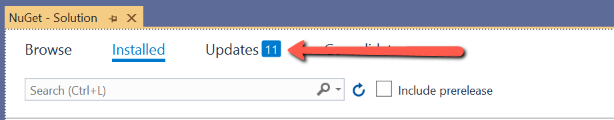 在 VS 2019 中升級 nuget 包時如何讓升級按鈕作業?