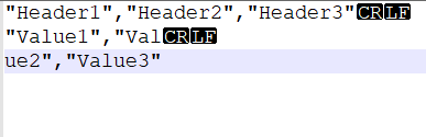 CSV 參考值在資料中帶有換行符