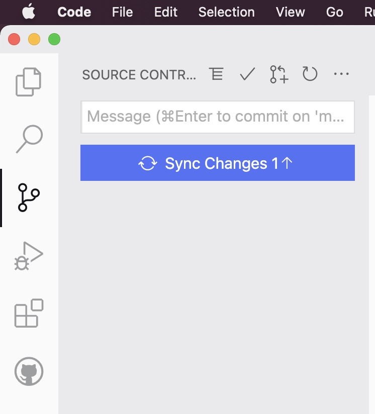 如何擺脫 VS Code 中的“Sync Changes 1 ↑”按鈕？