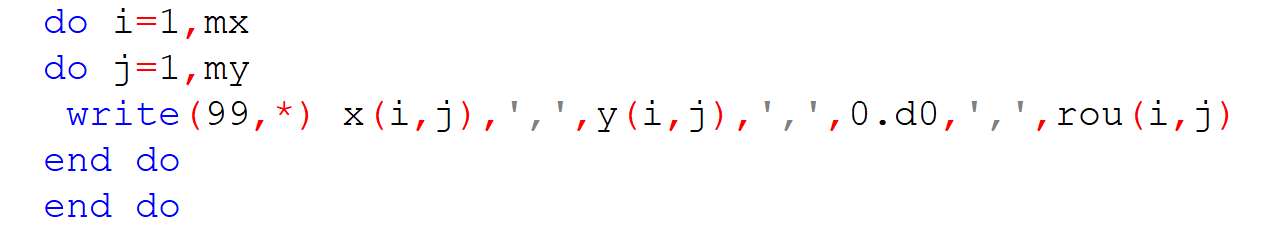 如何在一行上輸出帶有 fortran（用逗號分隔）的 CSV 檔案？[復制]