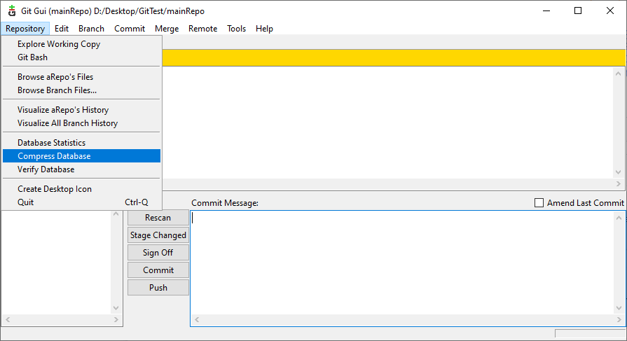 在 GUI 中單擊存盤庫/壓縮資料庫時執行的 git 命令到底是什么 ($git gui)