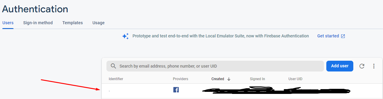 奇怪的錯誤:flutter firebase facebook 登錄結果為空電子郵件并在 firebase 控制臺中注冊 _。現在要做什么?