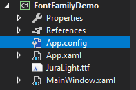 向 C# WPF 標簽添加了自定義字體。應用程式運行時不顯示