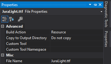 向 C# WPF 標簽添加了自定義字體。應用程式運行時不顯示