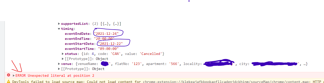 patchValue 錯誤上的 Angular PrimeNG p-calendar 反應形式 位置 2 處的意外文字