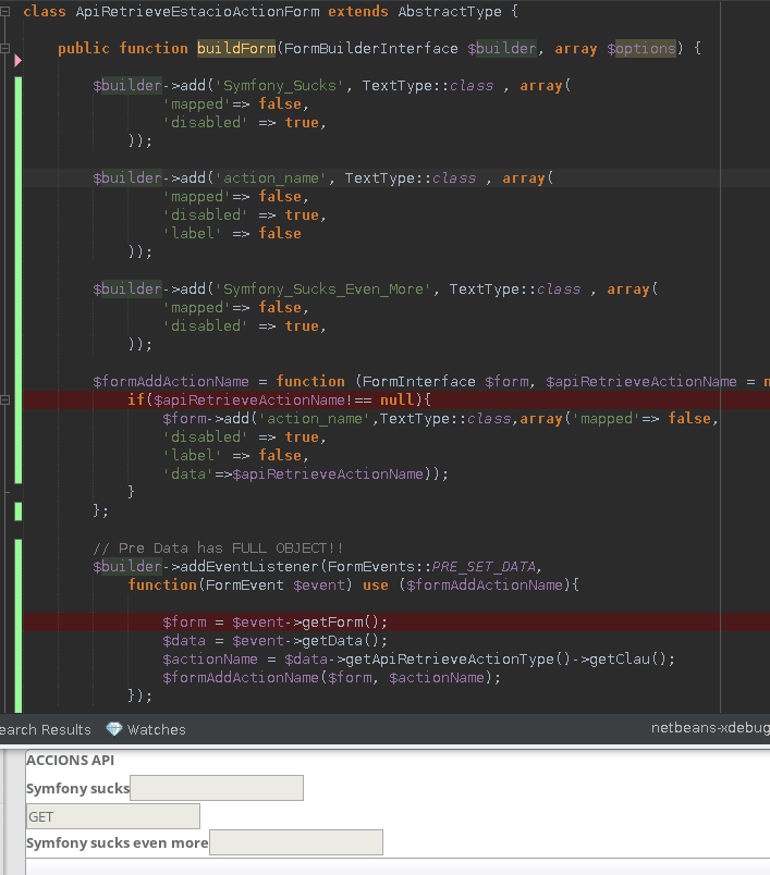 Symfony 表單只添加一個標簽