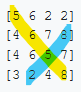 在 go 中對角迭代整數的 2D 切片