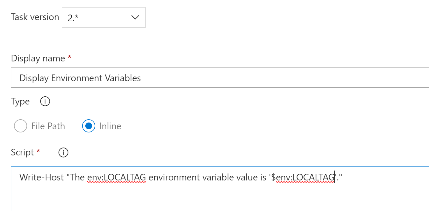 Azure Devops 環境變數未在任務中決議