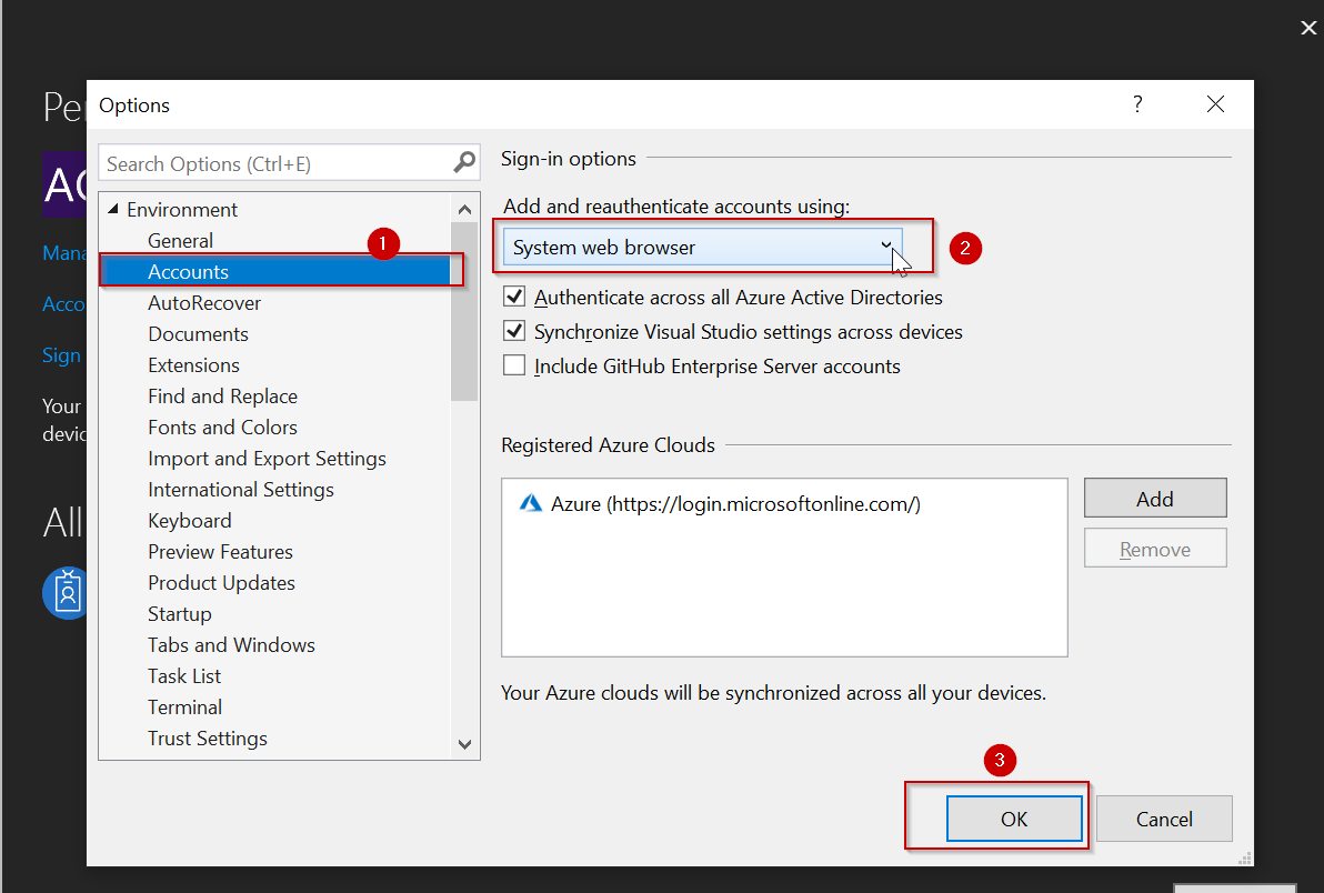 重新輸入您的憑據 - 無法連接到 Azure