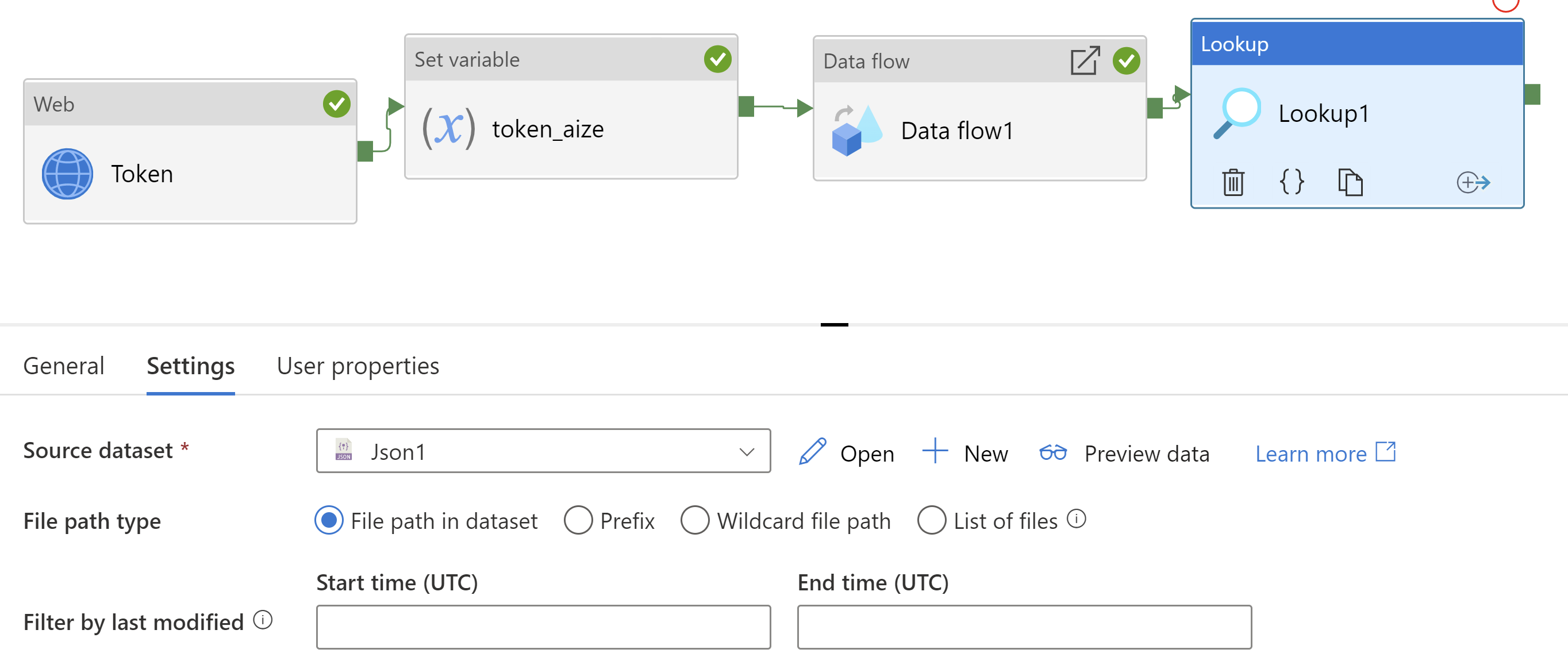 如何從資料流中獲取特定資料以用于 Azure 資料工廠中的其他活動