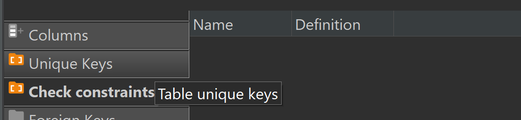 DBEAVER 未在 DDSL 中顯示 SQL Server 聚集索引