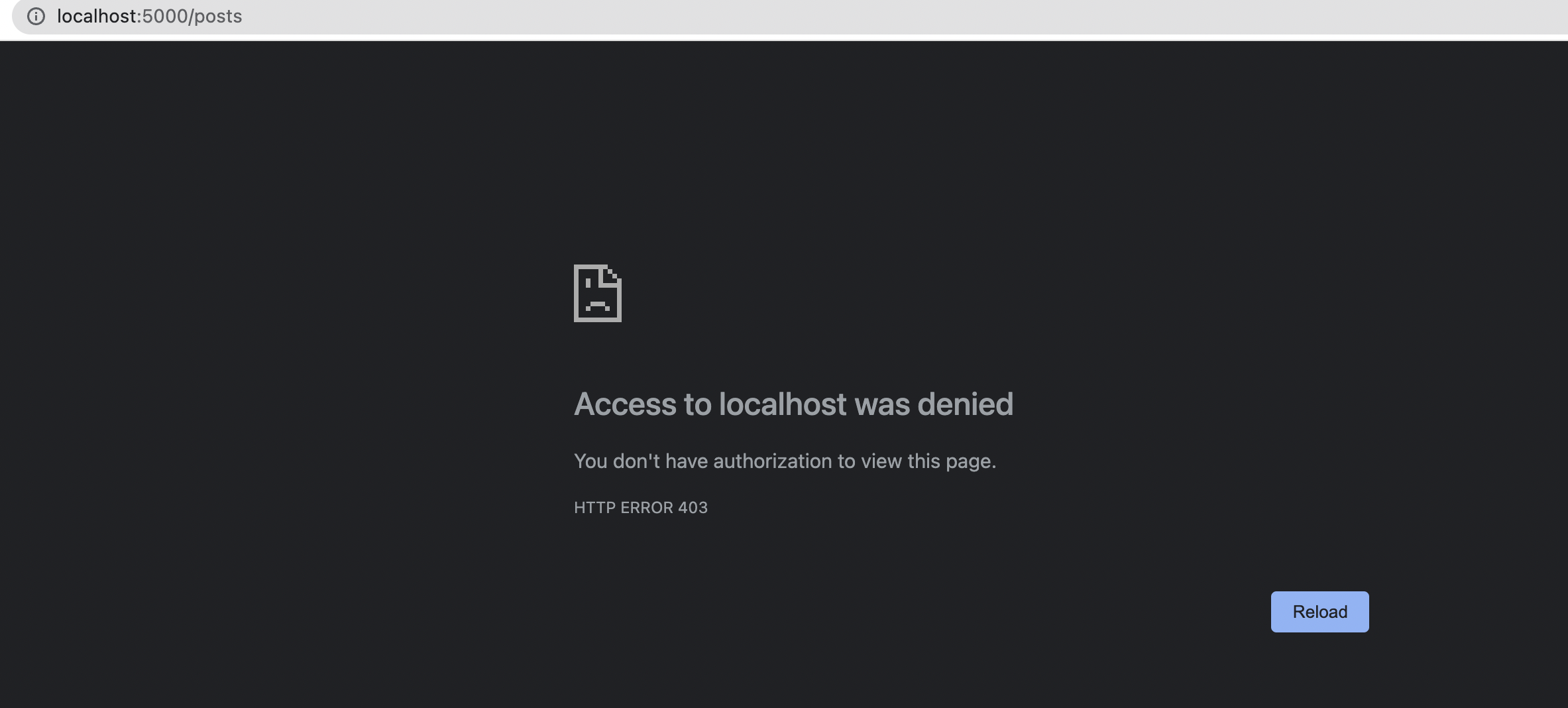 為什么 localhost:5000 在 Express.js 中被拒絕？