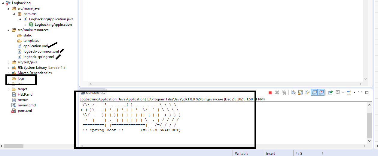 如何在 logback-spring.xml 中包含自定義 xml?