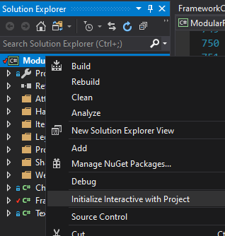 在 Visual Studio 2019 中，如何將我的專案程式集（或任何程式集）添加到 C# 互動式窗格？