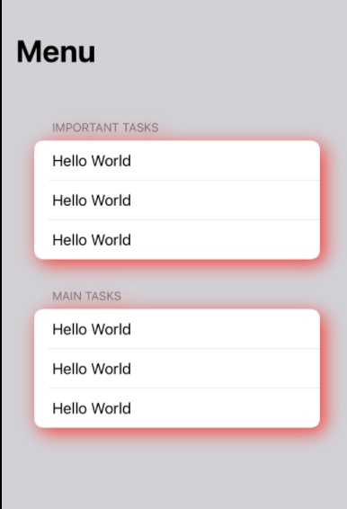 如何為 SwiftUI 串列的部分添加陰影？