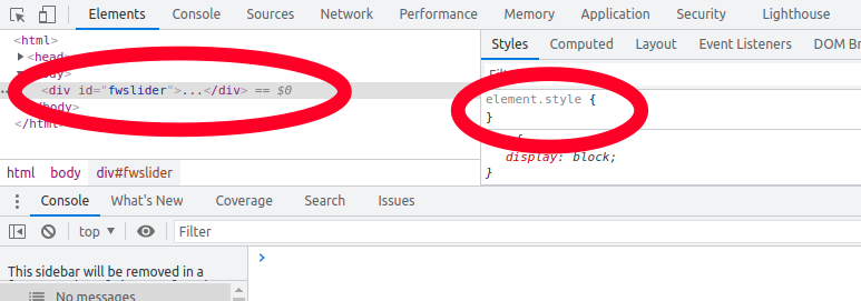 css 樣式被 element.style 覆寫