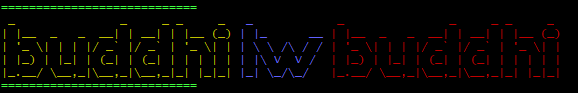 我想連接兩個 figlet 輸出（不同顏色）