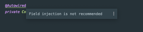 如何禁用 Intellij 警告 - 不建議使用欄位注入