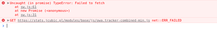 如何從 Service Worker fetch 中隱藏堆疊跟蹤？
