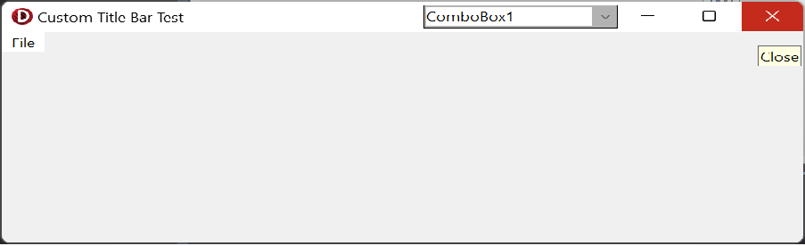 使用 CustomTitleBar 將組件添加到標題欄