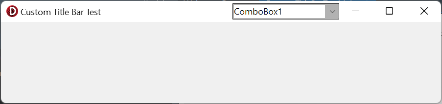 使用 CustomTitleBar 將組件添加到標題欄