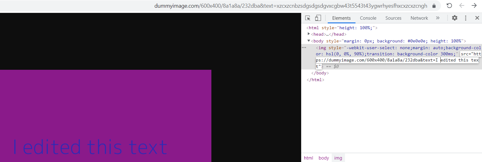 如何僅在 url 上顯示影像而不顯示其他內容甚至 html？