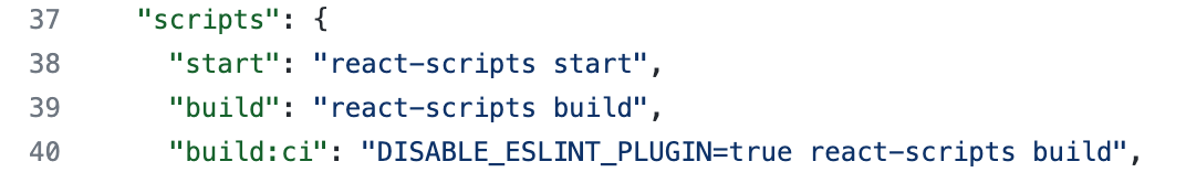 npm run build:ci 中的 :ci 有什么作用？