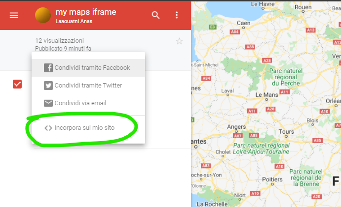 在網站中嵌入 Google 地圖的地點串列