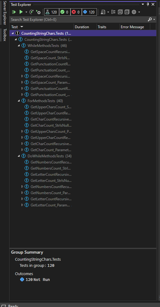 Visual Studio 2022 中的測驗資源管理器不起作用